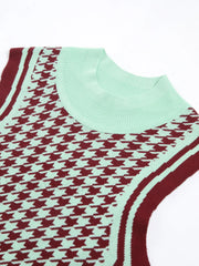 Asymmetrical Wavy Hemline Trendy Sweater Midi Dress Sweaters L