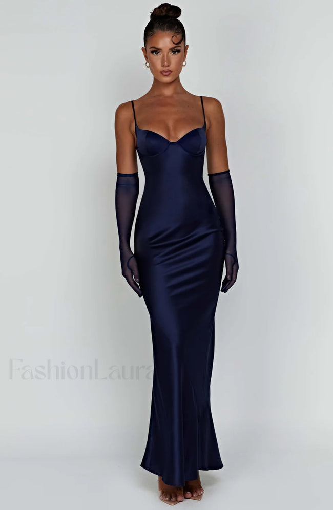 Athena Maxi Graceful Dress Navy XS Dress Main image