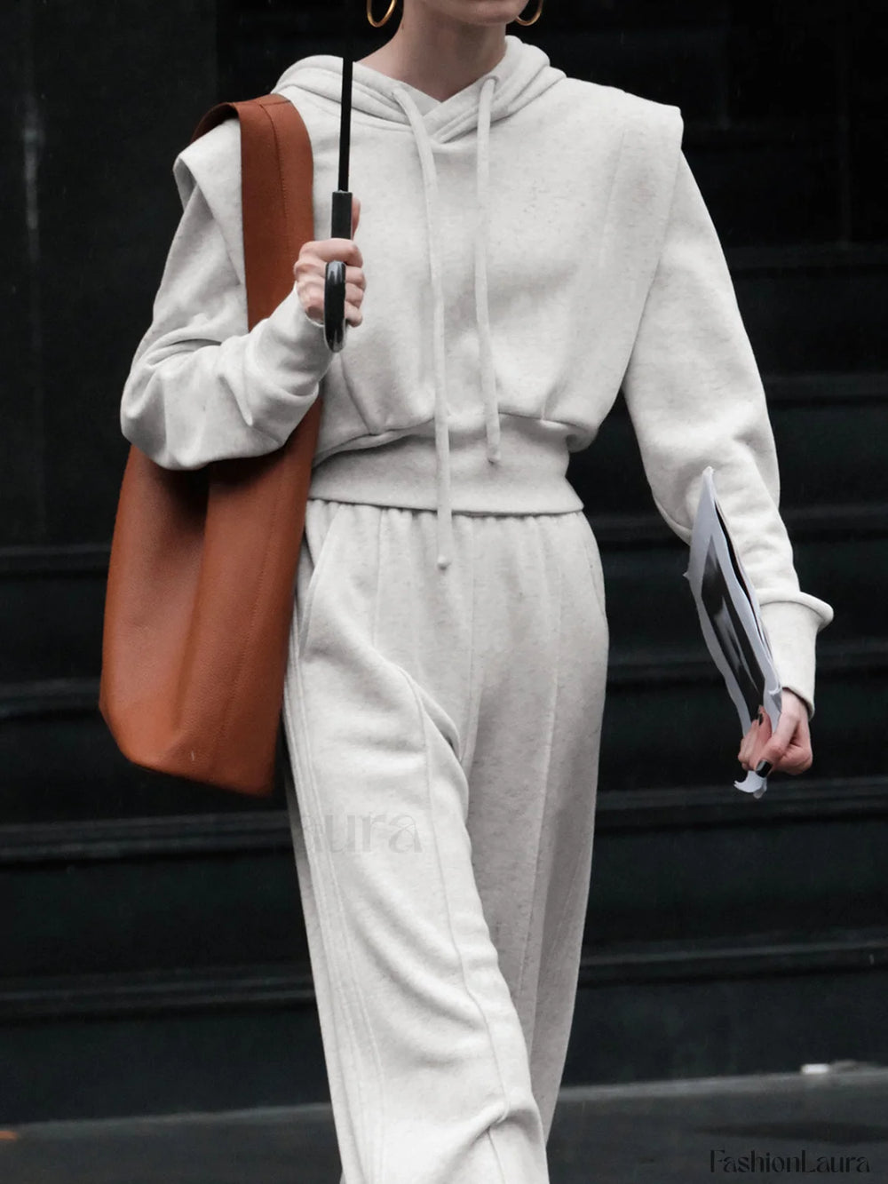 Athleisure Charming Drawstring Hoodie Sweatshirts & Hoodies L