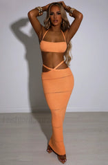 Aubery Maxi Graceful Skirt Orange Skirt