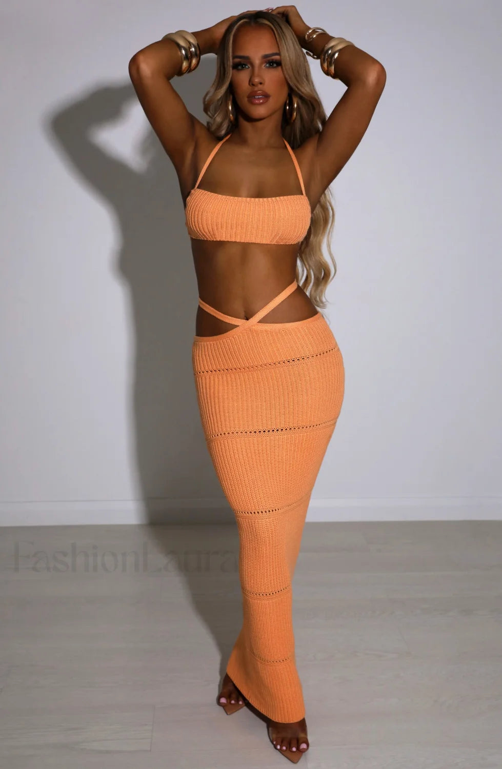 Aubery Maxi Graceful Skirt Orange Skirt
