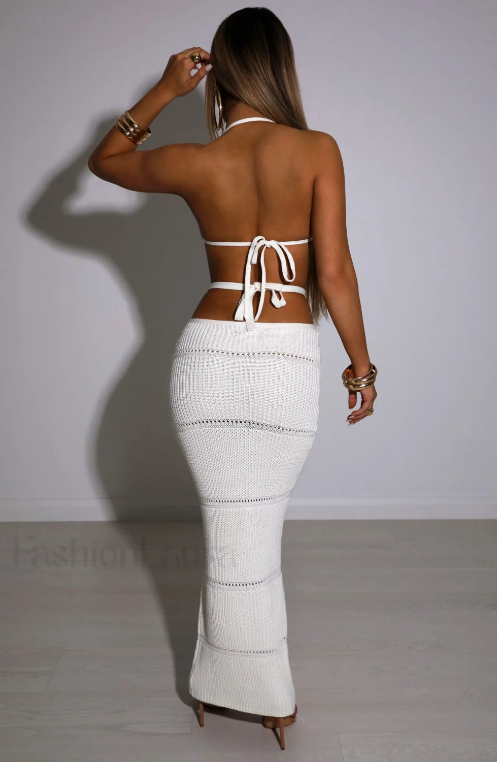 Aubery Maxi Graceful Skirt White Skirt