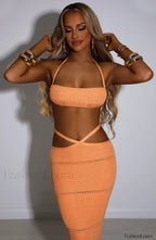 Aubery Top Graceful Orange Tops