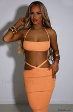 Aubery Top Graceful Orange Tops