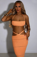 Aubery Top Graceful Orange Tops