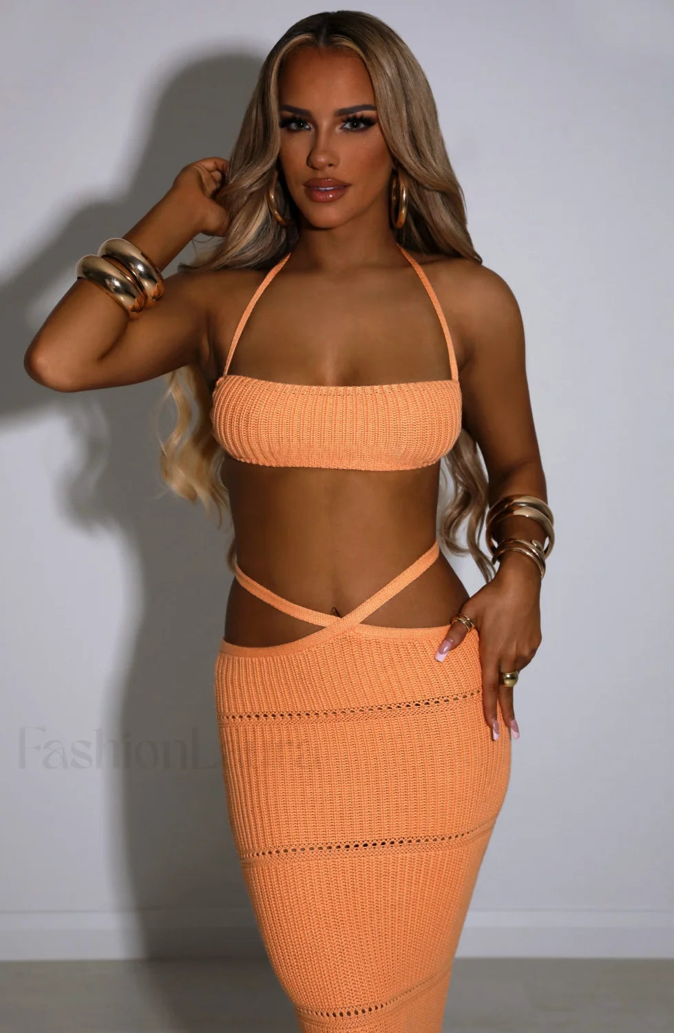 Aubery Top Graceful Orange Tops