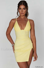 Aura Mini Graceful Dress Lemon XS Dress