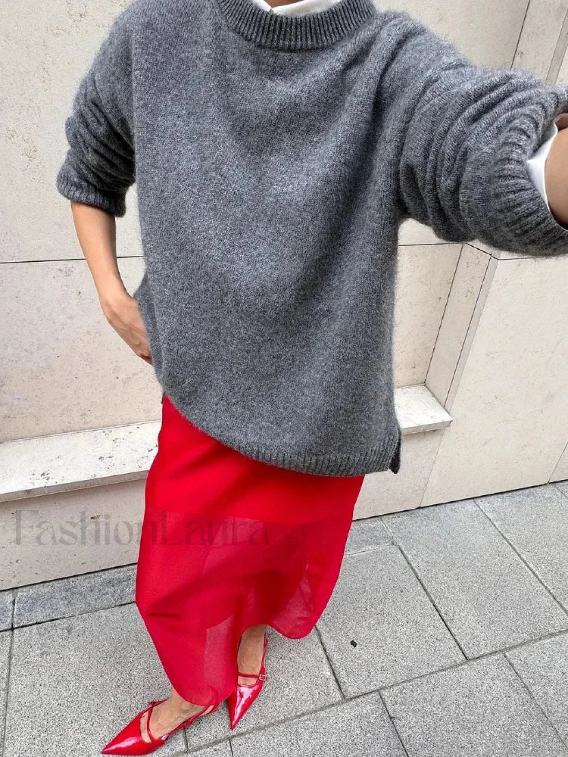 Autumn Women Solid Knitted Fashion Versatile O-neck Long Sleeve Basic Casual Sweater Secondary image