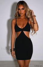 Avory Mini Graceful Dress Black Dress