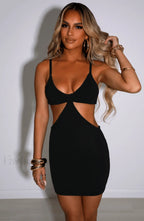 Avory Mini Graceful Dress Black Dress