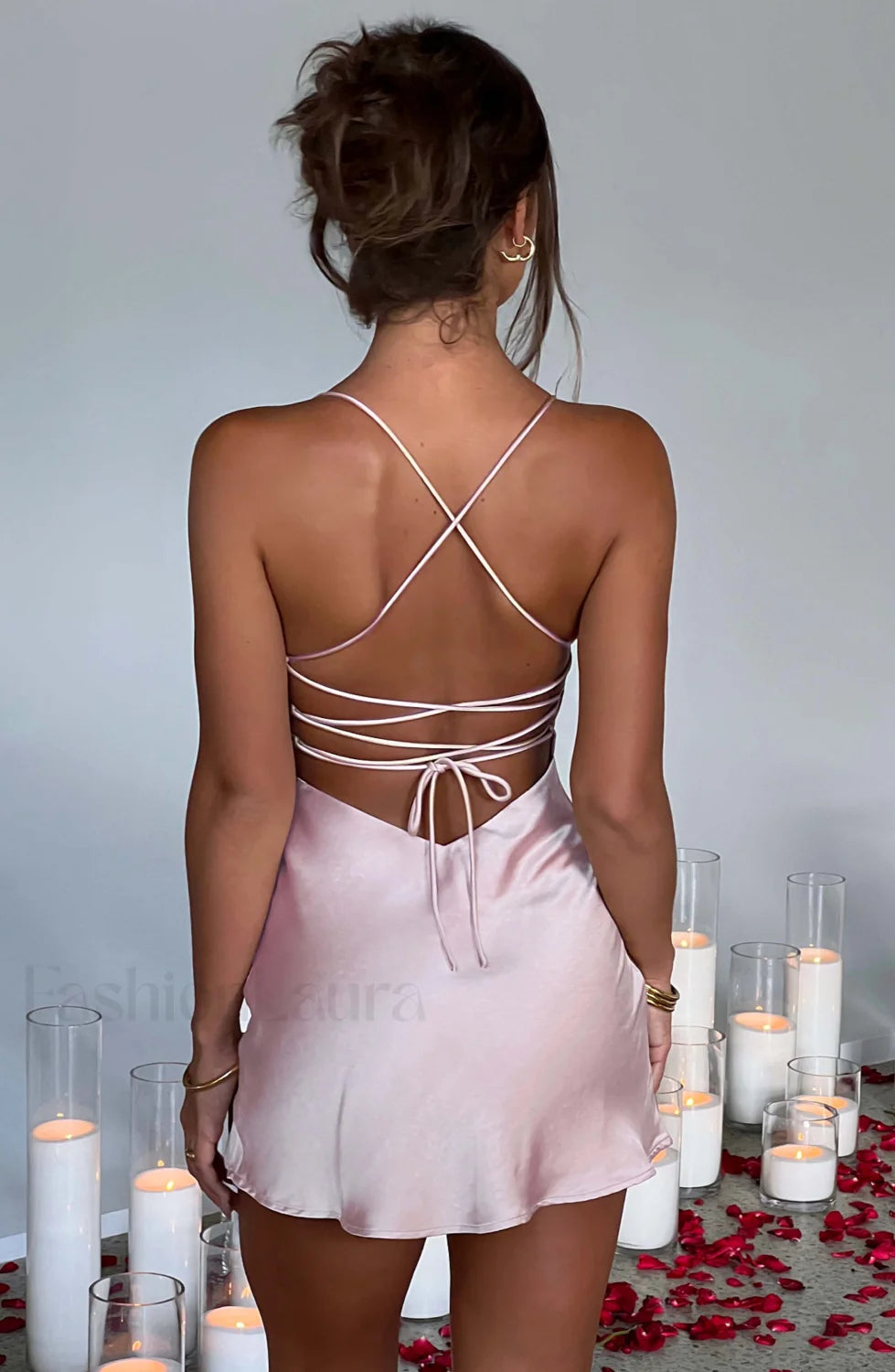 Avril Mini Graceful Dress Blush Dress