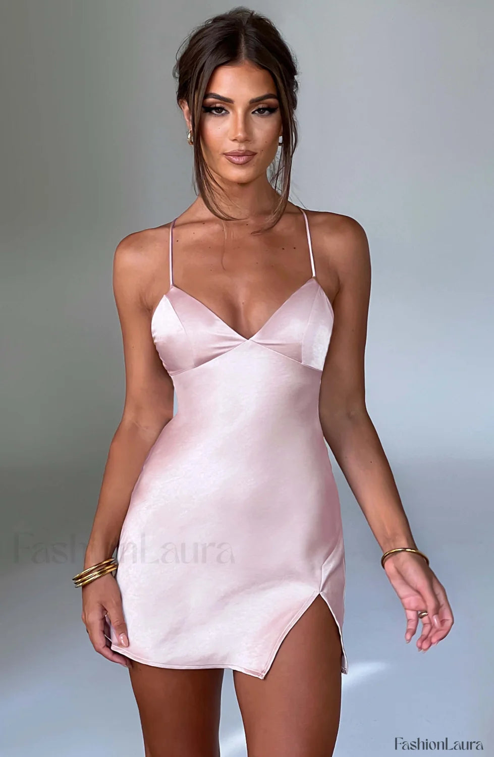 Avril Mini Graceful Dress Blush Dress