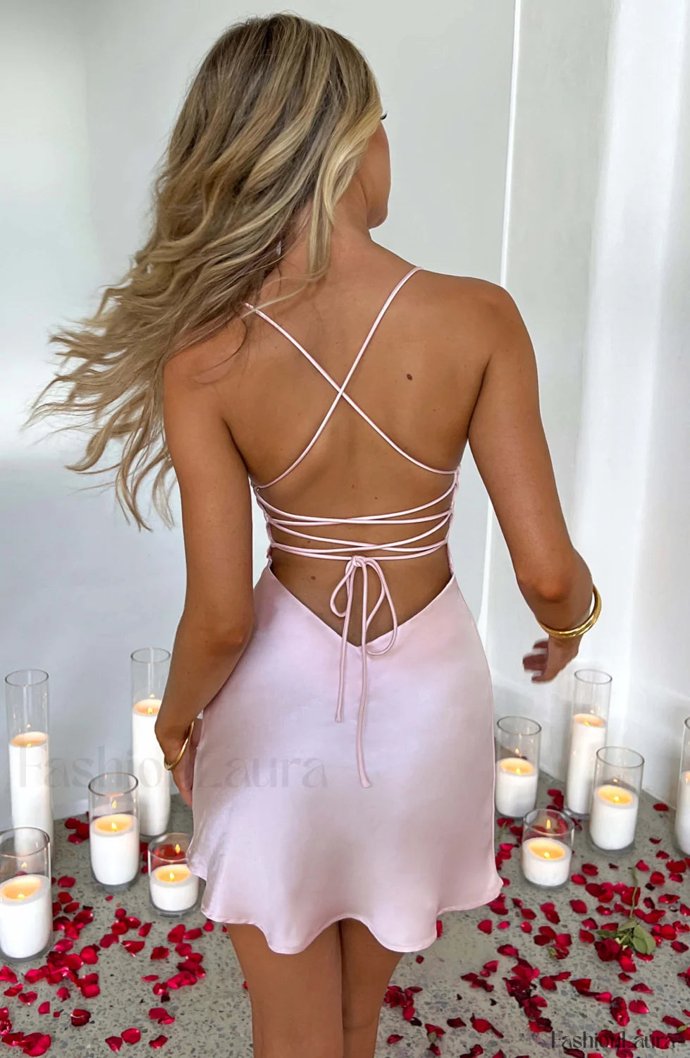 Avril Mini Graceful Dress Blush Dress
