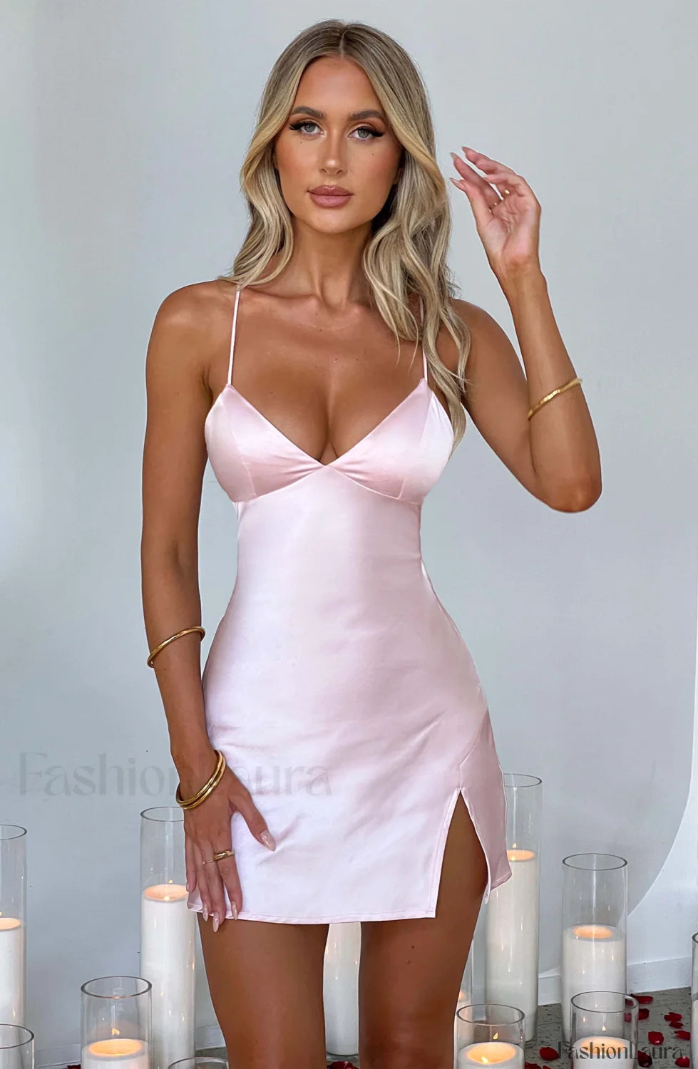 Avril Mini Graceful Dress Blush Dress