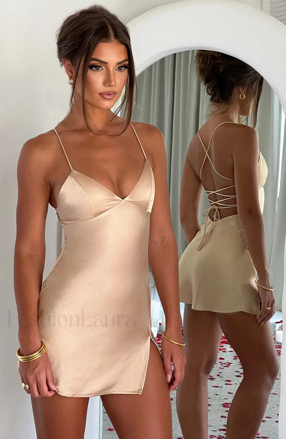 Avril Mini Graceful Dress Champagne Dress
