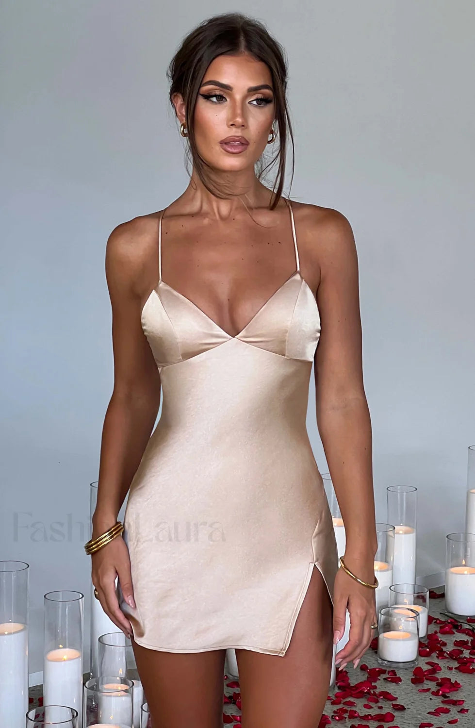 Avril Mini Graceful Dress Champagne Dress
