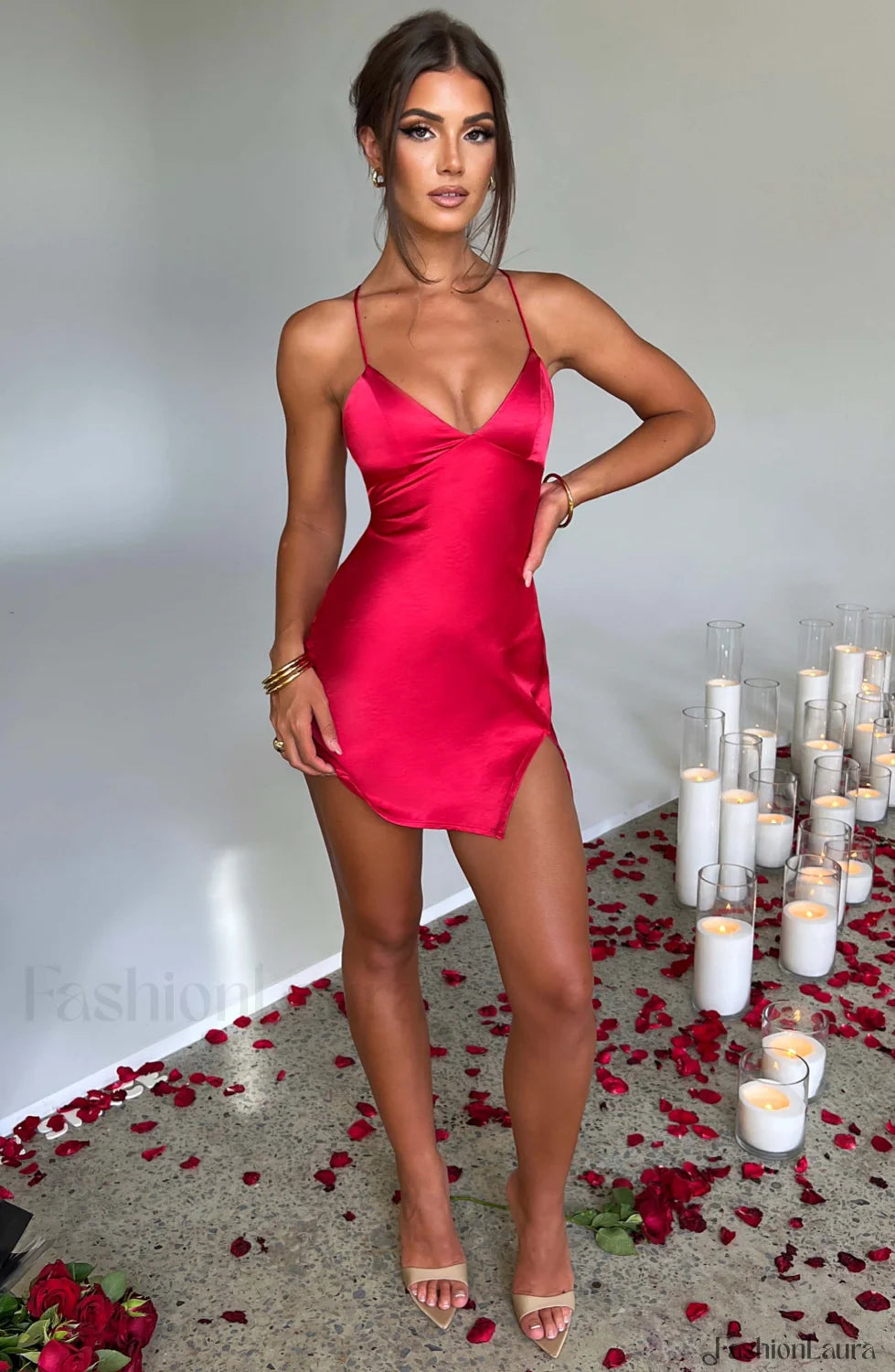 Avril Mini Graceful Dress Red Dress