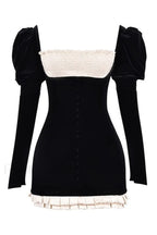 Azaria Black Stylish Vintage Dress XS / Black