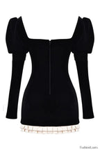 Azaria Black Stylish Vintage Dress