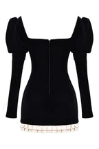 Azaria Black Stylish Vintage Dress