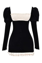Azaria Black Stylish Vintage Dress XS / Black