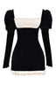 Azaria Black Stylish Vintage Dress XS / Black