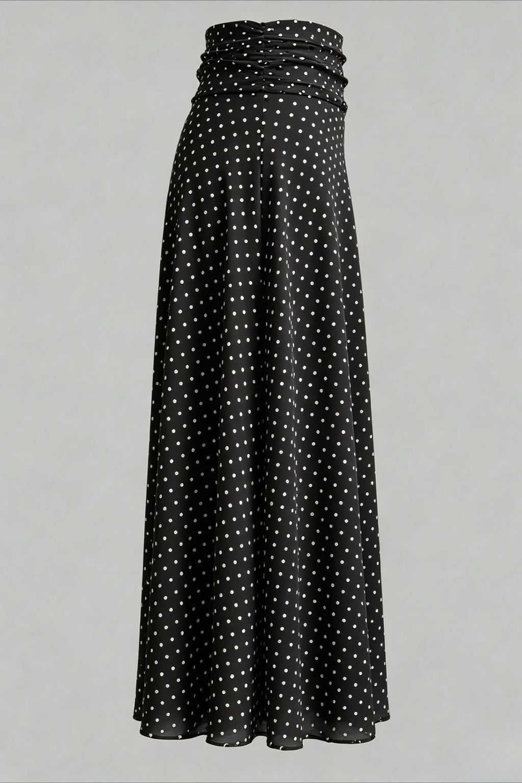 Polka Dot Sheer A-line Midi Skirt