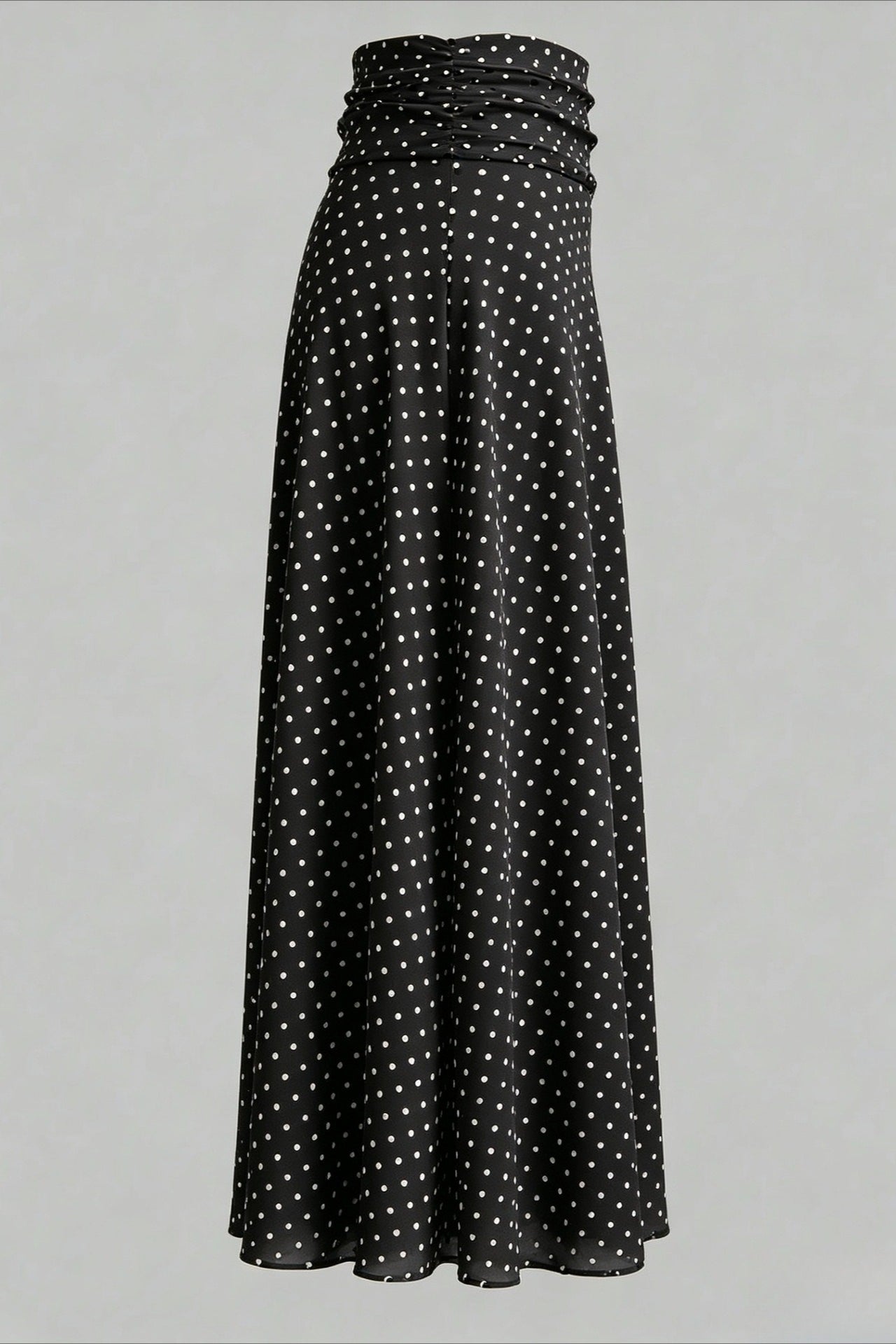 Polka Dot Sheer A-line Midi Skirt
