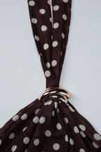Polka Dot Tie Backless Slim Halter Top