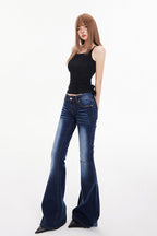 Low Waist Long Flare Jeans