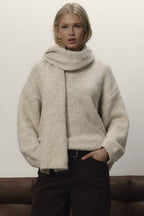 Soft Wool Loose V-Neck Solid Sweater