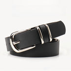 Minimal Textured Double Ring Buckle Waist Belt