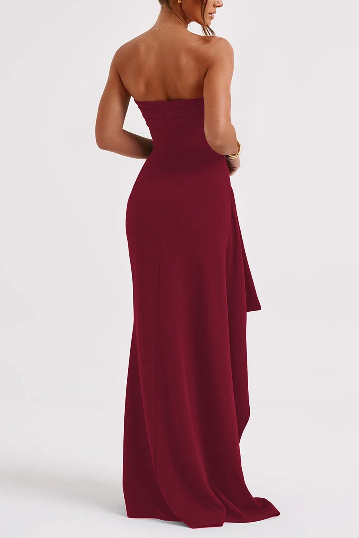 Strapless High Slit Maxi Party Dress Secondary image