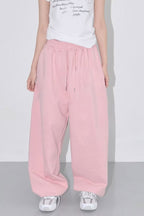 Relaxed Fit Solid Tone Lounge Knit Pants