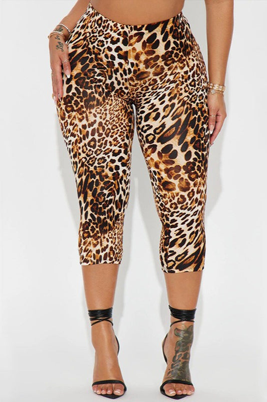 Leopard Print High Waist Sculpting Biker Shorts Main image