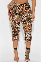 Leopard Print High Waist Sculpting Biker Shorts