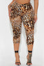 Leopard Print High Waist Sculpting Biker Shorts