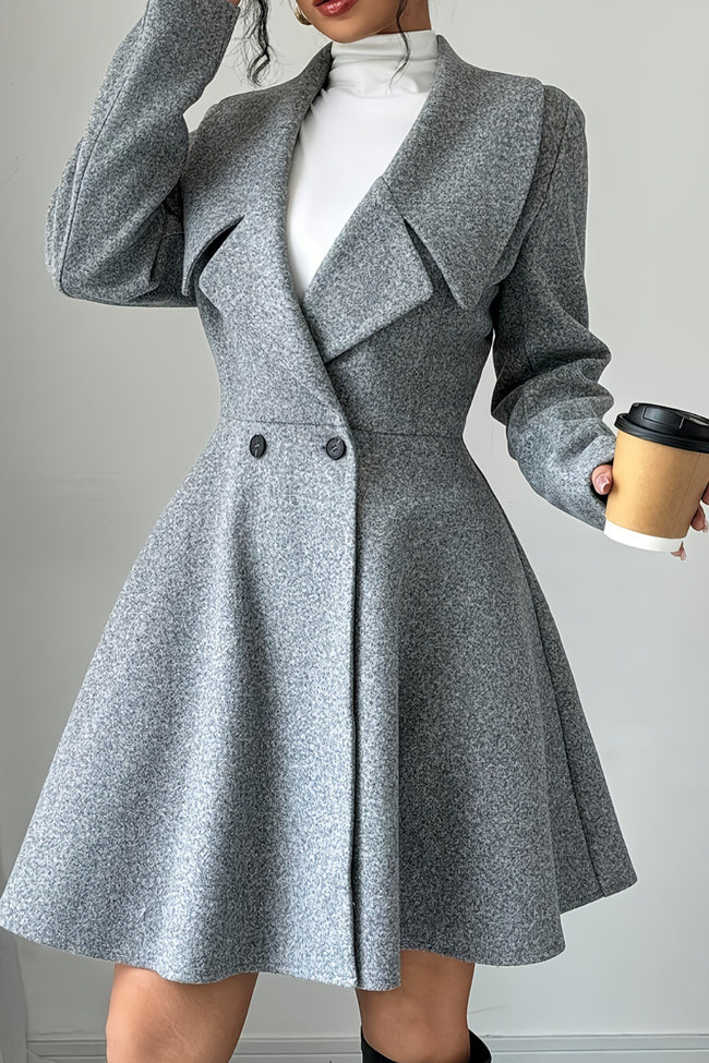 Waisted Dress Style Wool Blend Overcoat Main image