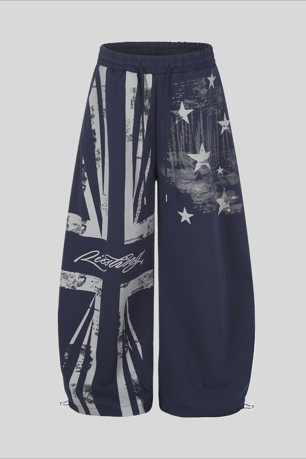 Star Graphic Drawstring Wide Leg Sweatpants