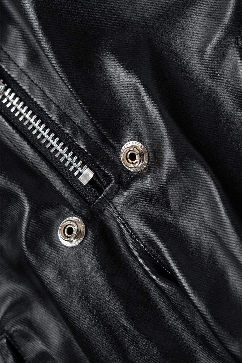 Coated Layered Pocket Flared Cargo Pants