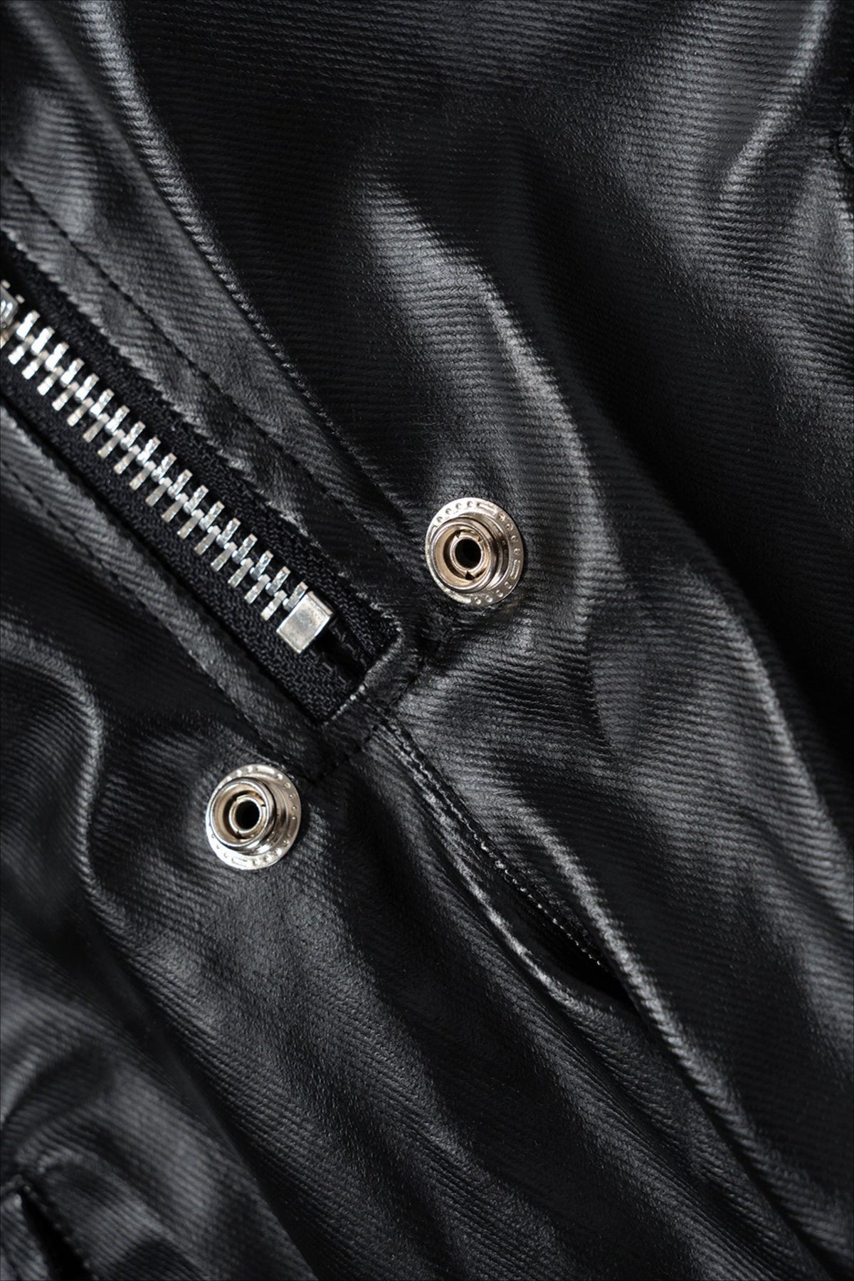 Coated Layered Pocket Flared Cargo Pants