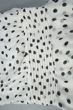 White Polka Dot Halter Backless A Line Mini Dress