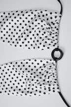 Retro Polka Dot Print Elegant Two Piece Swim Set