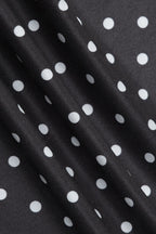 Black Polka Dot Mesh Patchwork Slim Halter Top