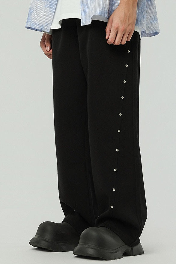 Vintage Rivet Drawstring Casual Sweat Pants Main image