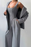Layered Corset Style Three Piece Blazer Pants Set