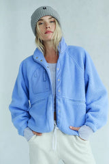 Lightweight Sherpa Casual Jacket Blue / S