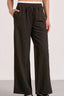 Stripe Patchwork Drawstring Waist Straight Pants