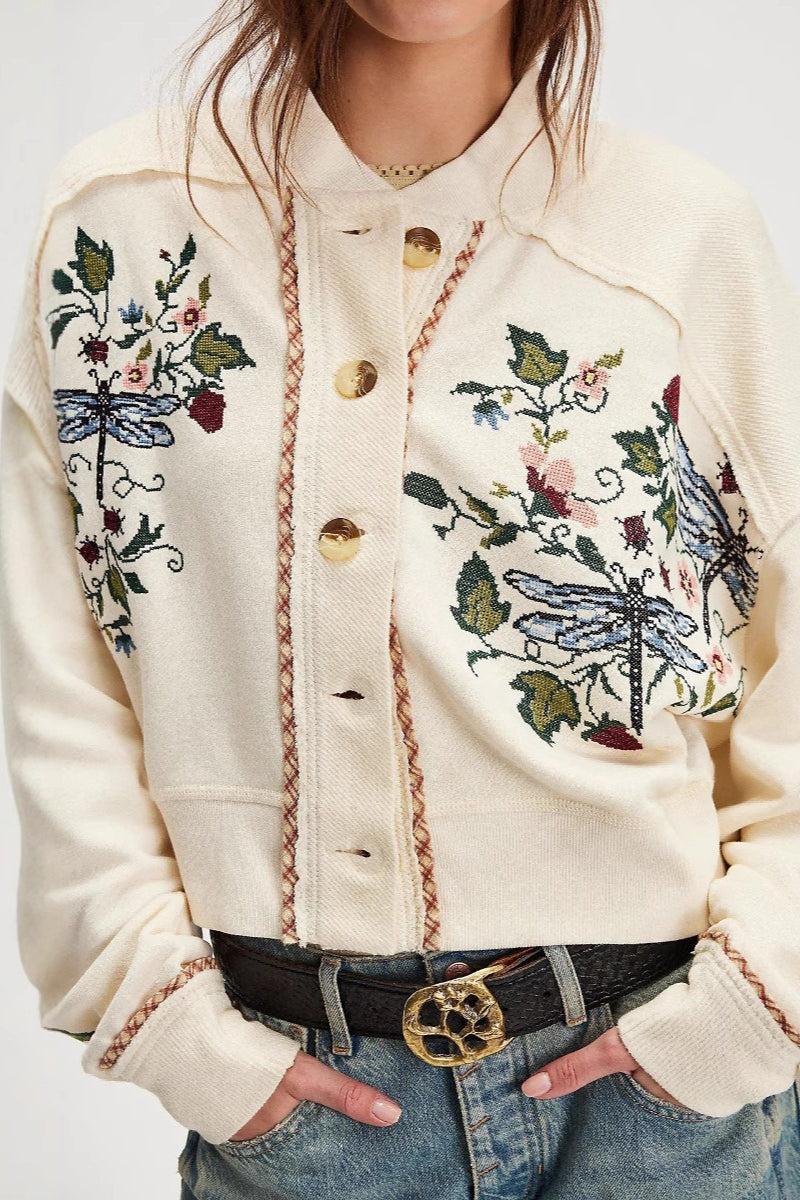 Embroidered Floral Cardigan Secondary image