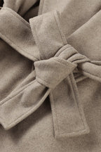 Wrap Notch Collar Cape Wool Blend Overcoat